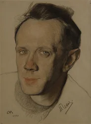 Portræt af Mikhail Alexandrovich Chekhov 1891-1955, 1921