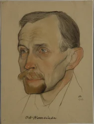 Portræt af Otto Wilhelm Wille Kuusinen 1881-1964, 1922