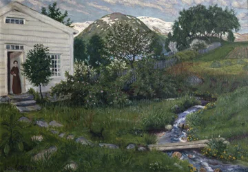 Forsommer i Jølster (olie på lærred)