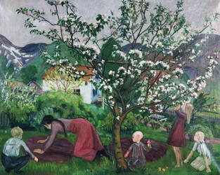 I haven, ca. 1914-15 (olie på lærred)