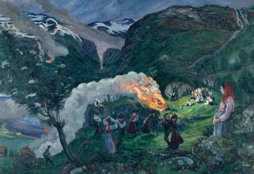 Skærsommernat, sankthansbål