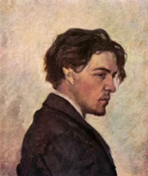 Portræt af anton chekhov af nikolai chekhov