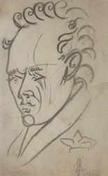Portræt af digteren Vasili Kamensky 1884-1961, 1913.