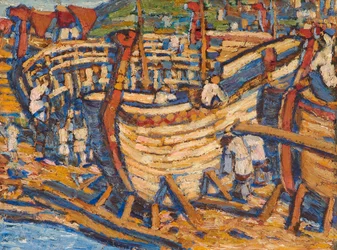At bygge skibene. Studie, 1903