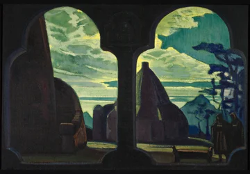 Scenedesign til operaen Tristan og Isolde af R. Wagner, 1912