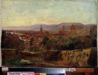 Firenze (Italien) (Firenze). Maleri af Nikolai Nikolayevich Ge (Gay) (1831-1894), olie på lærred