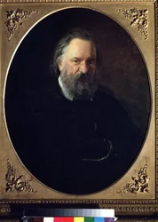 ""Portræt af forfatteren Alexander Herzen (Alexandre Hertzen) (1812-1870)"" Maleri af Nikolai Nikolayevich Ge (homoseksuel) (1831-1894) 1867 Stats Tretyakov Gallery, Moskva
