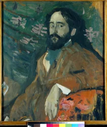 Portræt af maleren Nicolas Milioti (1874-1962) (Maleren Nikolay Milioti) - Maleri af Nikolai Nikolayevich Sapounov (1880-1912), olie på pap (77x66,7 cm)