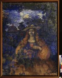 Projekt til operaen ""Carmen"" af Georges Bizet (1838-1875). Værk af Nikolai Nikolayevich Sapunov (Sapunov) (1880-1912), tempera på lærred, omkring 1905. Russisk kunst, 20. århundrede, symbolik. Statens kunstmuseum i Kasakhstan, Almaty (Kasakhstan).