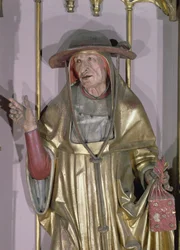 Isenheim altertavle, Sankt Hieronymus, detalje af Sankt Hieronymus, ca. 1490 maling på træ