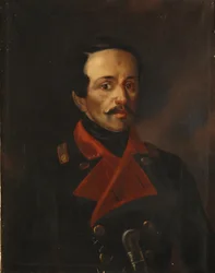 Portræt af digteren Mikhail Lermontov 1814-1841, 1854-1858