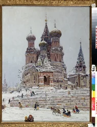 ""Den Røde Plads i Moskva med udsigt over Skt. Basilius