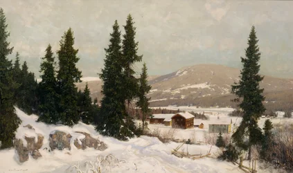 Fra Osterdalen (olie på lærred)