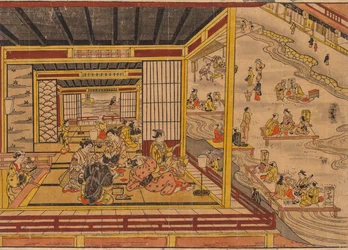 Tehus ved siden af Kamo-floden i Kyoto