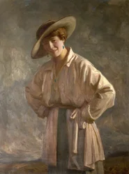Lois Ball, søster til Albert Ball, VC (senere Mrs Anderson), ca. 1919 (olie på lærred)