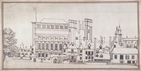 Whitehall med Holbein Gate og Inigo Jones