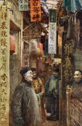 En gade i Canton, Kina