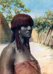 Pondo-pigen: Sydafrika (farvelitografi)