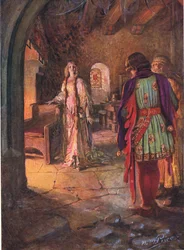 Geraint havde aldrig set så smuk og sød en dame, illustration fra 
