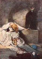 Romeo og Julie, Act V Scene 3, illustration fra 