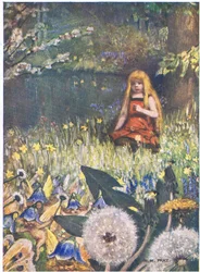 Maybells and the Flowers: "Nu ved jeg, at flere kan blive hjemme, maj-klokkerne kalder mig det (farve litho)
