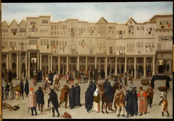 Bybillede i Lissabon (olie på lærred)