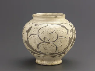 Krukke med sgraffito-dekoration, Jiaozuo, Henan-provinsen, Northern Song-dynastiet, første halvdel af det 11. århundrede (keramik)