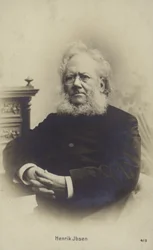 Henrik Ibsen, norsk dramatiker (s/h foto)