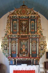Altertavle, Mo I Rana kirke, 1765 (malet træ)