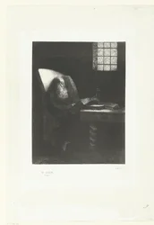 Læseren Le Liseur (titel på objekt) Portræt af Rodolphe Bresdin