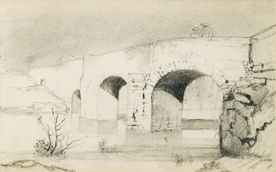 Tegning fra et album med titlen "Baskerlandet", 1862-63