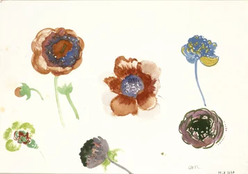 Otte blomsterstudier