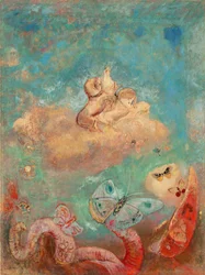 Apollons vogn. Maleri af Odilon Redon (1840-1916), olie på lærred, omkring 1912. Fransk kunst, 20. århundrede, symbolik, nabis. Museum of Modern Art, New York (USA).