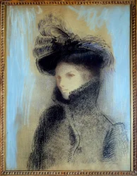 Portræt af keramikeren Marie Botkin, pastel af Odilon Redon