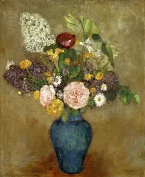 Vase med blomster; Vase med blomster,