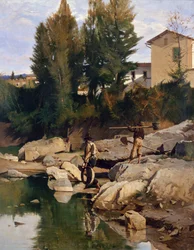 Renaioli (sandgravere) ved Mugnone-floden