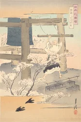 Munk, der ringer med en klokke: billeder af japanske blomster