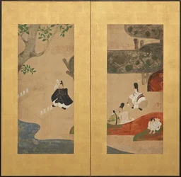En Shinto-ceremoni, Edo-periode, slutningen af det 17.-begyndelsen af det 18. århundrede.