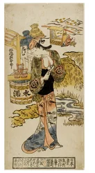 En kabuki-skuespiller i kvindelig karakter (onnagata)