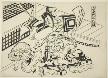 Legend of Taishi, Scene 2 (Taishiden nidanme), fra serien "Famous Scenes from Japanese Puppet Plays (Yamato irotake)"