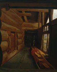 Setesdal Interiør (olie på lærred)
