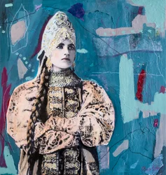 Ragazza russa 900, 2024 (blandede medier på træ)