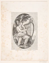 Harpespillende kvinde