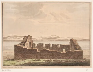 Kirkeruin på Grønland. Illustration til W.A. Graah. Undersøgelsesrejse til østkysten af Grønland