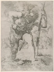 Sankt Christopher bærer Kristusbarnet