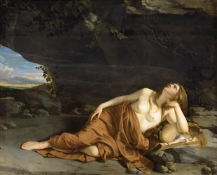 Den bodfærdige Maria Magdalene - Orazio Gentileschi (1563-1638). Ca. 1625. Mål: 163x208 cm. Kunsthistorisk Museum, Wien