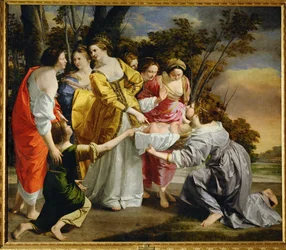 Moses reddet fra Nilen (olie på lærred)