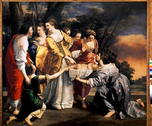 Moses redder Nilens vand (olie på lærred