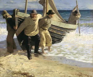 Lancering af båden. Skagen