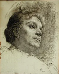Head of a Woman (kul på papir)